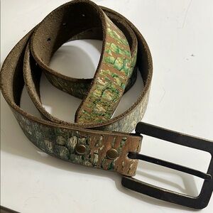 Camouflage Leather Belt